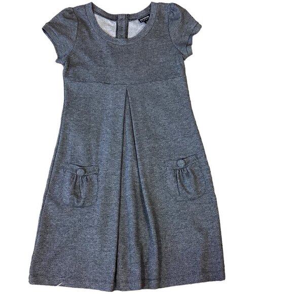 En Focus Studio Short Sleeve Pocket Dress Sz 8 Gray 35P - Picture 1 of 8